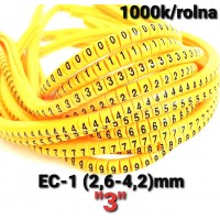  Oznake za provodnike EC-1 2,6mm2-4,2mm2, "3"